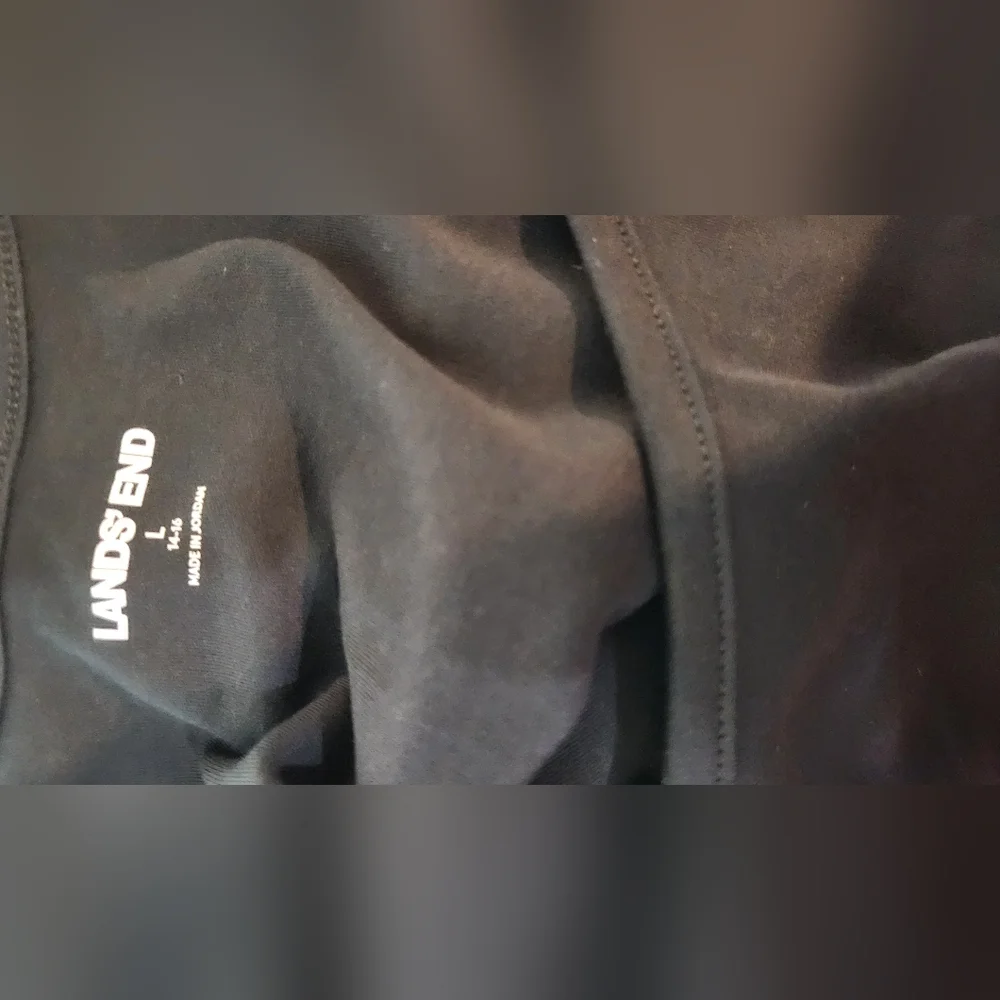 Women's Lands End Black Tank Top, Size L - Picture 2 of 7